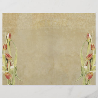 Page de la feuille Tulip - Journal vintage