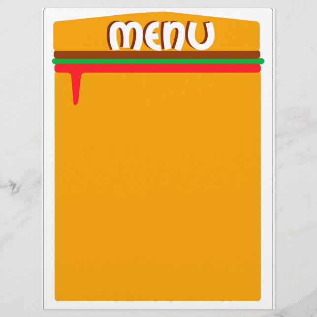 page de menu hamburger (Devant)
