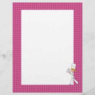 Page de recette Cute Baker Chef Art Unled Recette
