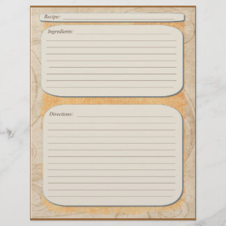 Page de recette de fade orange brun élégant