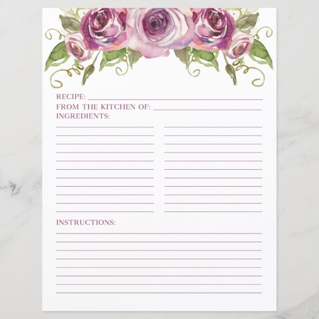 Page de recette du Mariage LGBTQ Roses de lavande (Devant)