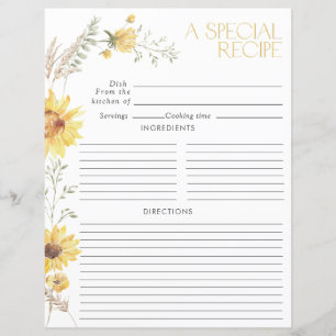 Page de recette Elegant Boho Sunflower Fête des ma