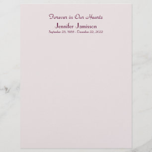 Page de remplissage du livre commémoratif, rose pâ