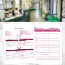 Page de tenue de dossier de santé de chien rose