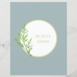 Page Divider Recette - Classeur Herbe Bleue Insére