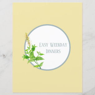 Page Divider Recette - Classeur Herbe Jaune Insére