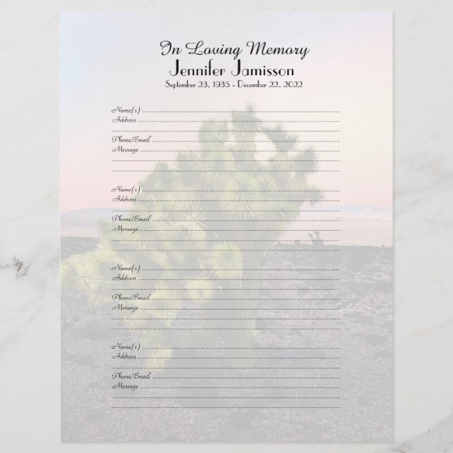 Page d'ouverture de session du remplissage du livr (Devant)