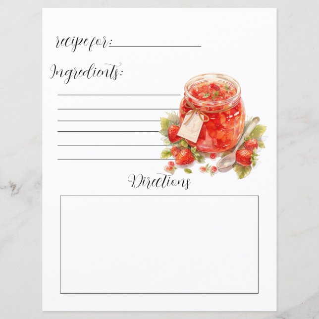 Page du livre de recettes pour Jam Jelly (Devant)