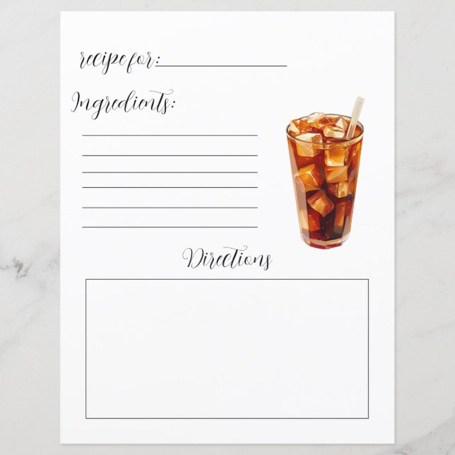 Page du livre de recettes pour Recettes de café fr (Devant)