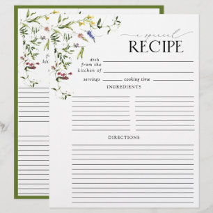 Page Fleur sauvage d'été Fête des mariées Classeur