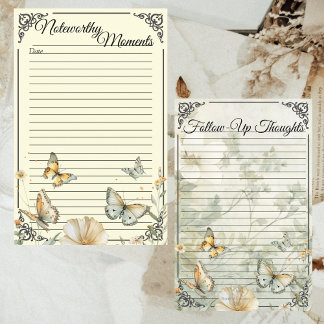 Page Fleurs sauvages de chalet Classeur jaune doux