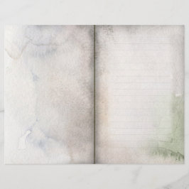 Page Journal de l'aquarelle verte gris