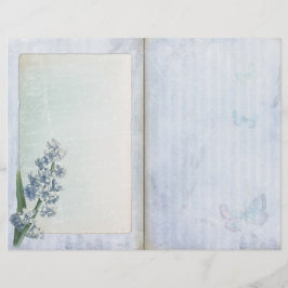 Page Journal fractionné bleu Shabby