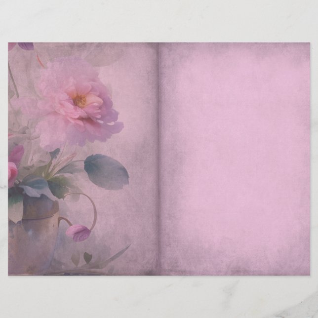 Page Journal Pink Peony (Devant)
