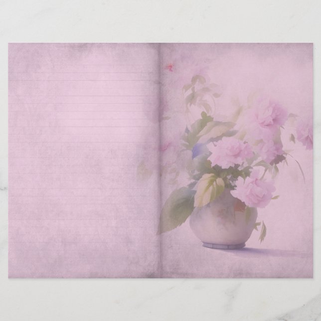 Page Journal vintage rose (Devant)