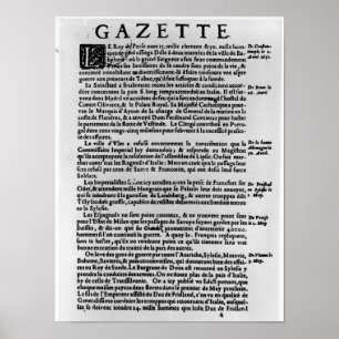 Page of text from 'La Gazette' Poster