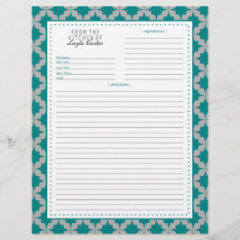 Page Recette Retro Star Turquoise à deux faces