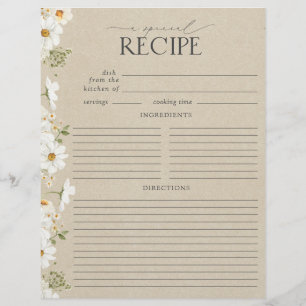 Page Rustic Daisy Fête des mariées Recette Classeu