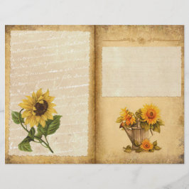 Page Rustic Sunflower Journal