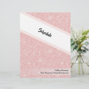 Pageant Binder Divider Page Glitter Sash