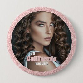 Pageant Button-Button | Foto mit Glitzer Hintergru Button