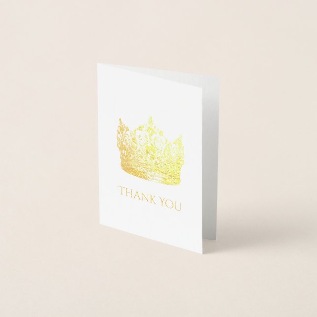 Pageant Crown Danke-Karte Folienkarte (Vorderseite)