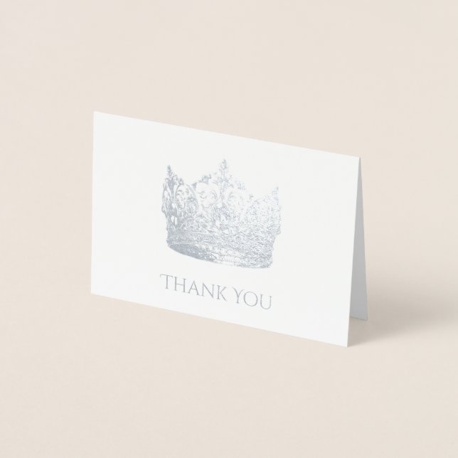 Pageant Crown Danke-Karte Folienkarte (Vorderseite)