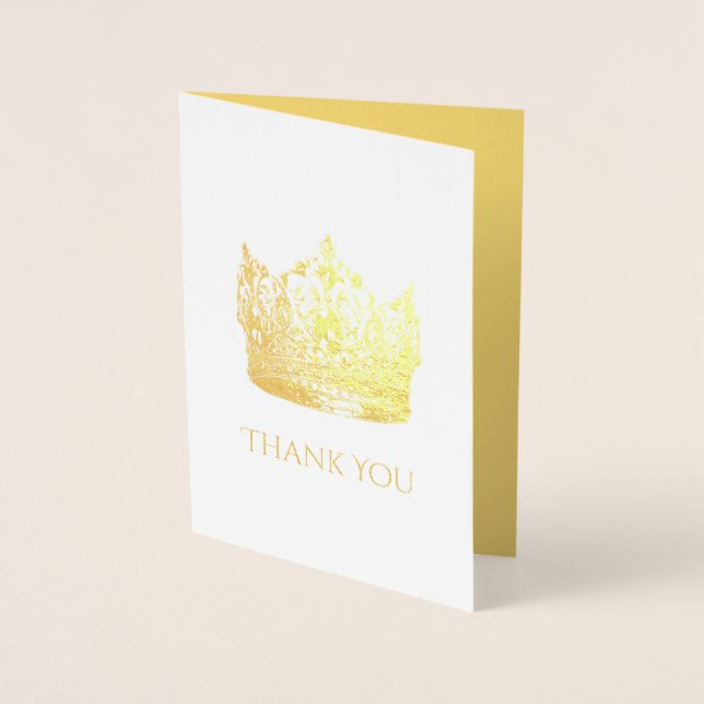 Pageant Crown Danke-Karte Folienkarte (Vorderseite)