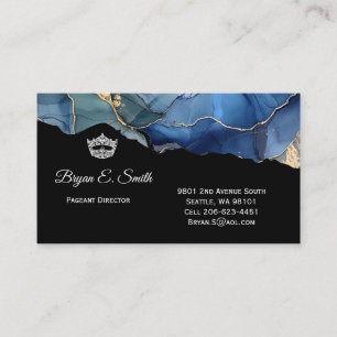 Pageant Crown Ink Swirt Visitenkarte