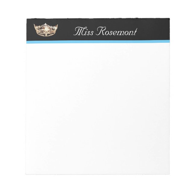 Pageant Crown Notepad Notizblock (Vorderseite)