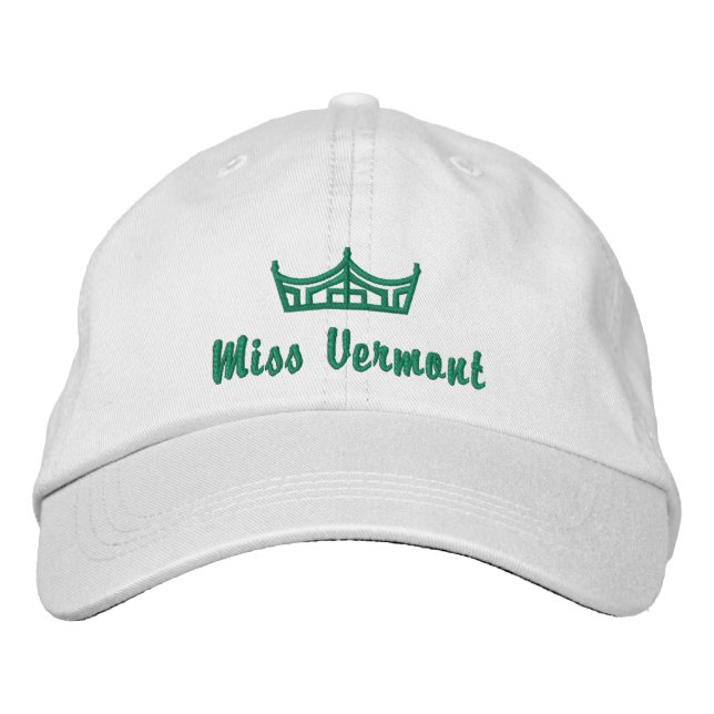 Pageant Custom Stickbestickte Baseball Cap USA Bestickte Baseballkappe (Vorderseite)