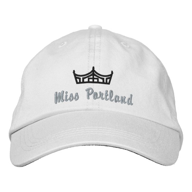 Pageant Custom Stickbestickte Baseball Cap USA Bestickte Baseballkappe (Vorderseite)