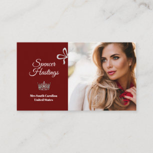 Pageant Essentials Foto Business Card Visitenkarte