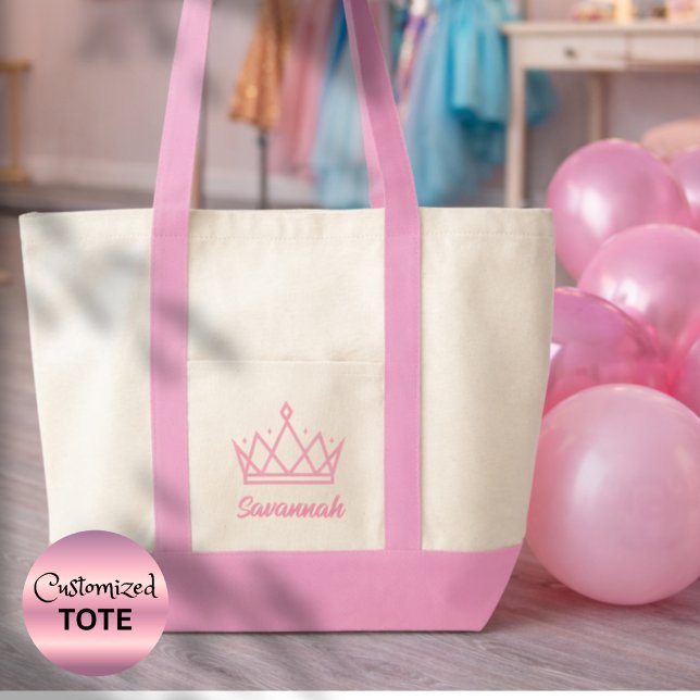 Pageant Essentials Maßgeschneiderte Kronen Titeltr Tragetasche (Make her reign more memorable with a customized tote for pageant events, rehearsals and appearances)
