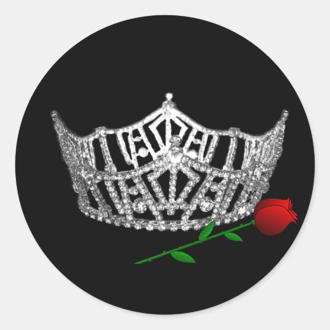 Pageant Kronenaufkleber Runder Aufkleber (Vorderseite)