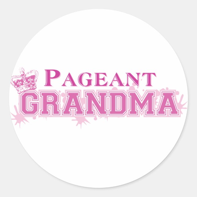 Pageant Oma Runder Aufkleber (Vorderseite)