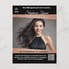 Pageant Promo Autogrammkarte | QR-Code Postkarte