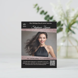 Pageant Promo Autogrammkarte QR Code Postkarte