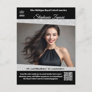 Pageant Promo Autogrammkarte   QR-Code Postkarte