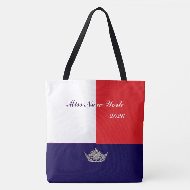 Pageant Silver Crown Tote Bag-Large Red white blue Tasche (Vorderseite)