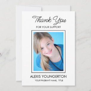 Pageant Sponsor Vielen Dank Foto Dankeskarte