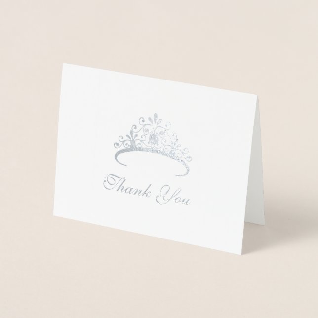 Pageant Tiara Danke-Karte Folienkarte (Vorderseite)