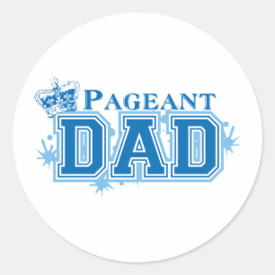 Pageant Vater Runder Aufkleber
