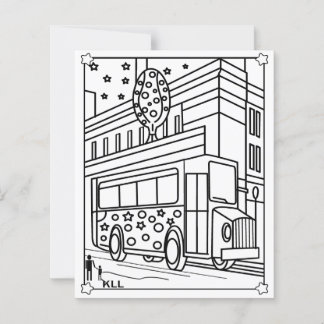 Pages de coloriage de bus enfants
