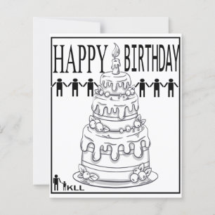 pages de coloriage de gâteau d'anniversaire