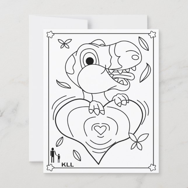 Pages de coloriage Dinasoaur bien aimées (Devant)