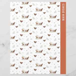 Pages de découpage Page Classeur de recette rect