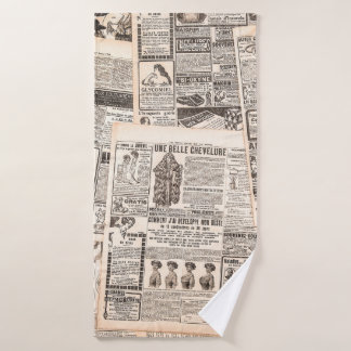 Pages de journaux avec publicité antique. La femme