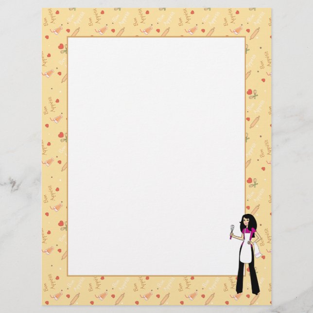 Pages de la recette de fille illustrées (Devant)