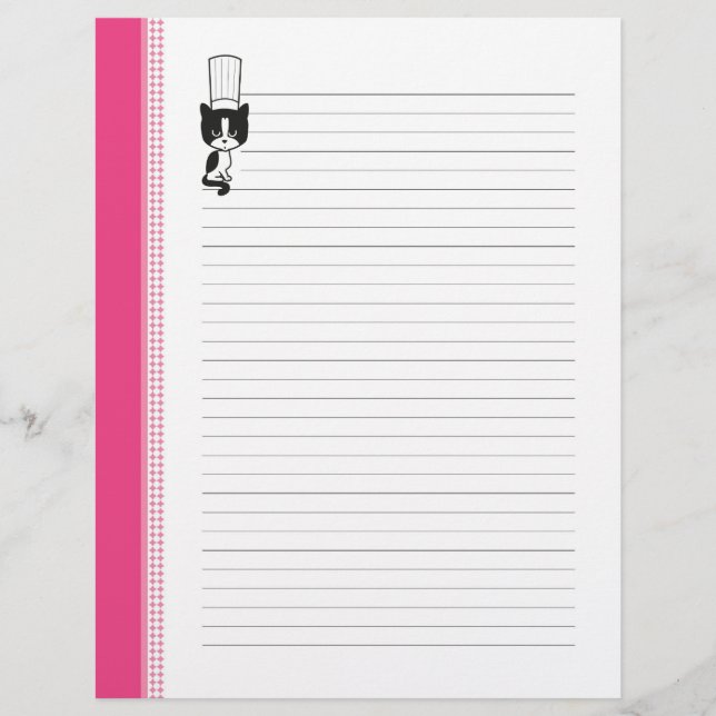 Pages de recette de chats du chef (Devant)